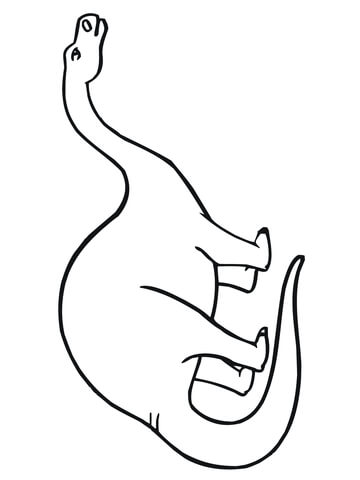 Apatosaurus Sauropod Dinosaur Coloring Page